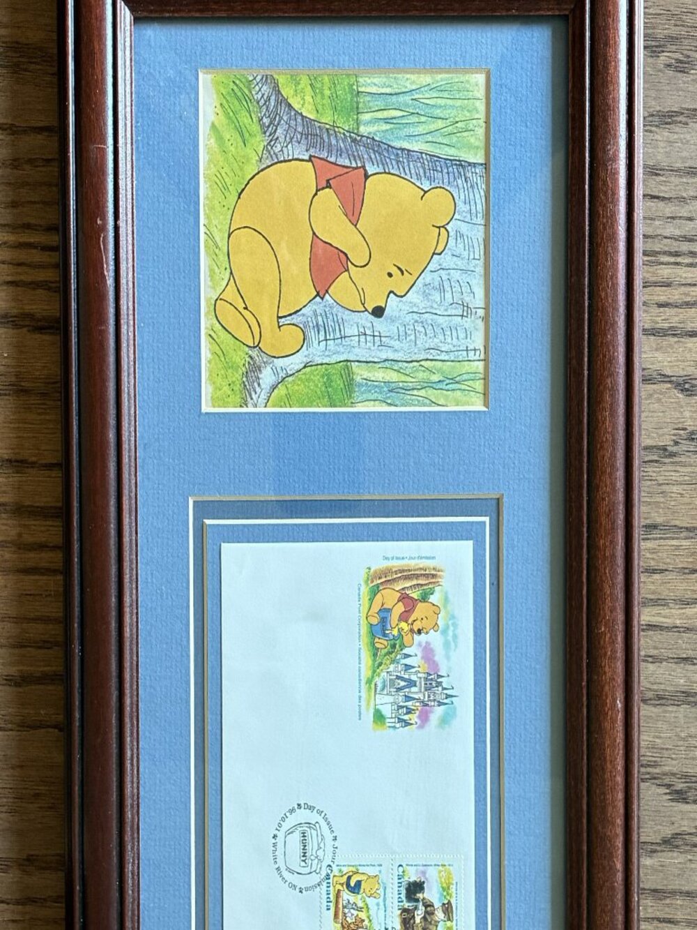 Winnie the Pooh Print with Commemorative Canadian Postage Stamps; Full Color;